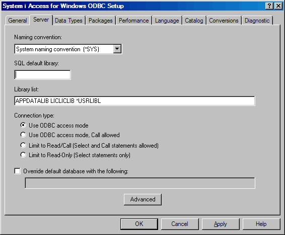 iSeries DSN server 02